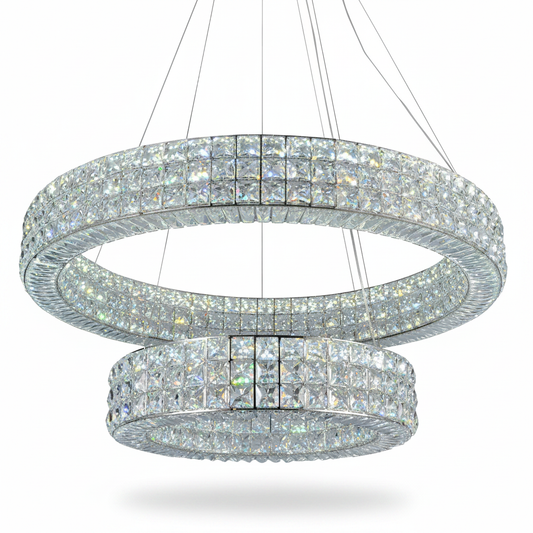 Dimmable Crystal Chandelier with Adjustable Brightness