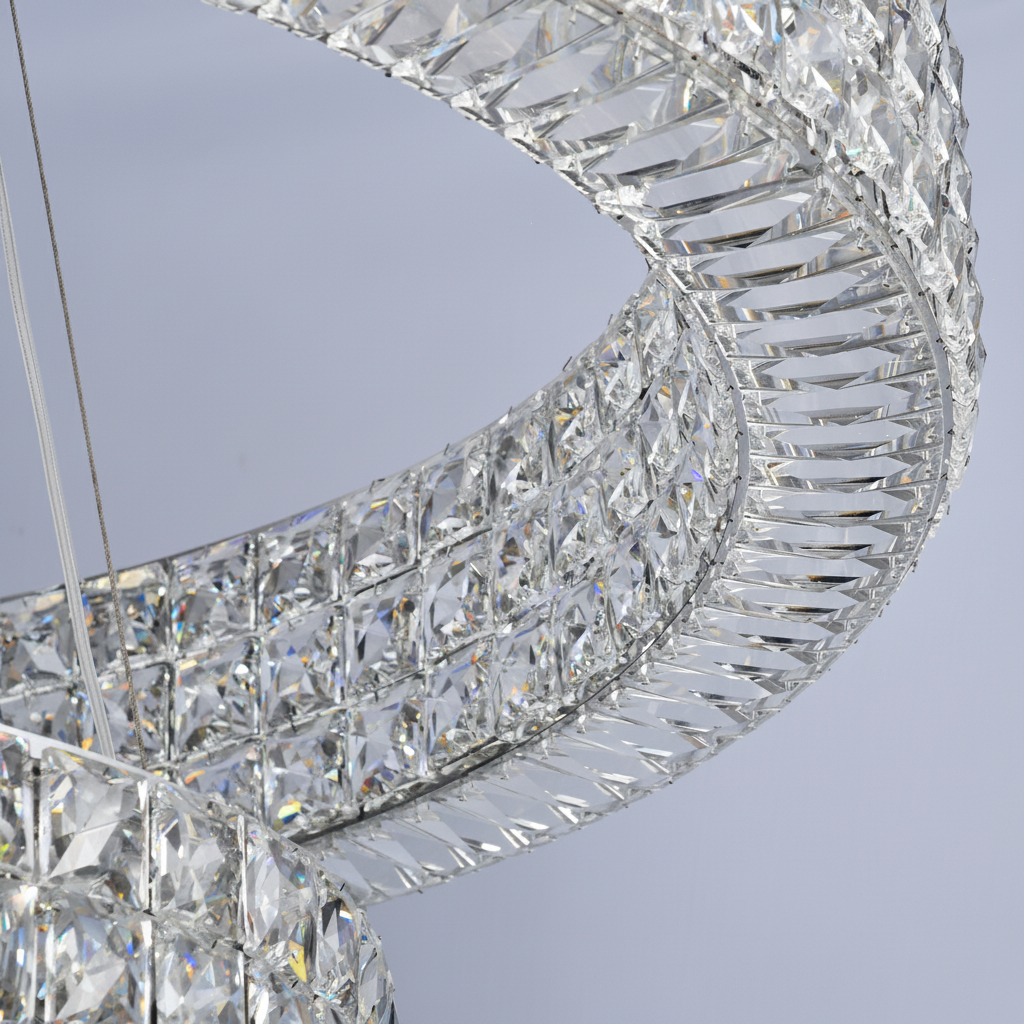 Dimmable Crystal Chandelier with Adjustable Brightness